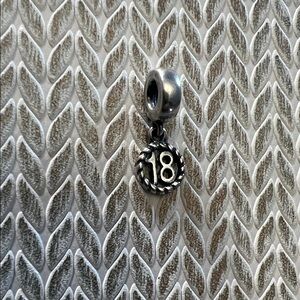 Silver 18 Charm Pendant